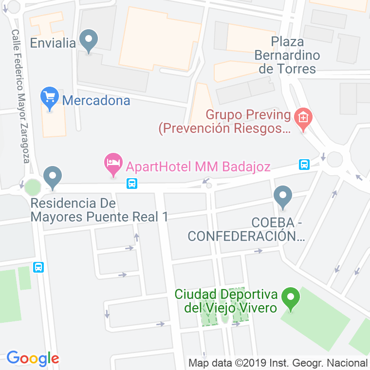 Código Postal calle Castillo De Puebla De Alcocer en Badajoz