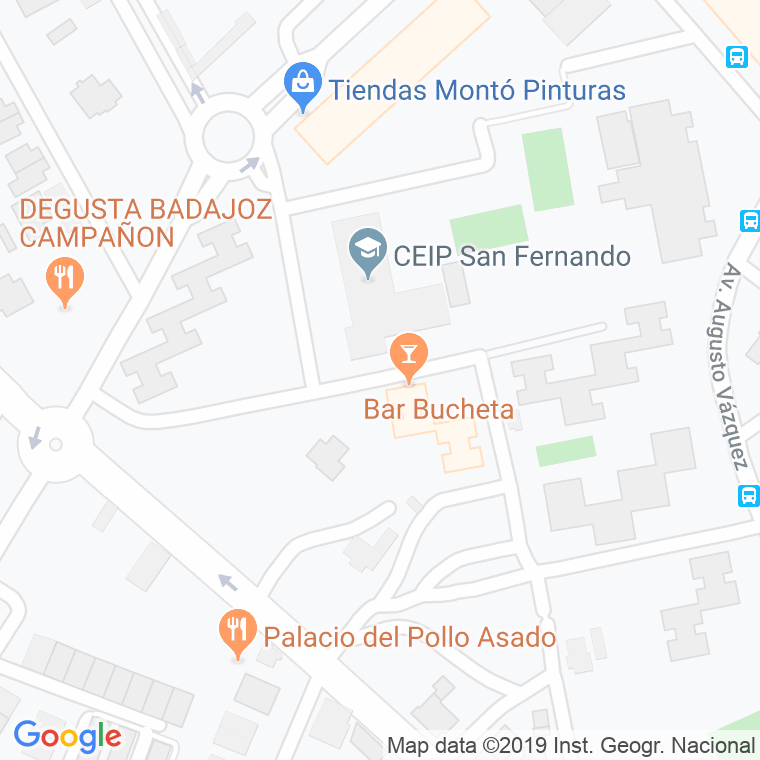 Código Postal calle Miguel De Unamuno en Badajoz