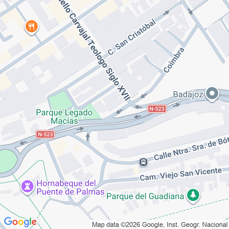 Código postal de Legado Macias en Badajoz