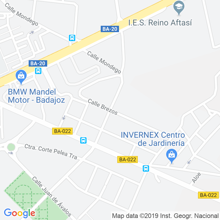 Código Postal calle Brezos, Los en Badajoz