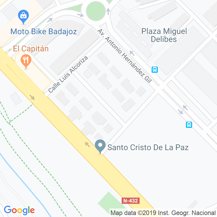 Código Postal calle Leocadio Mendiola en Badajoz