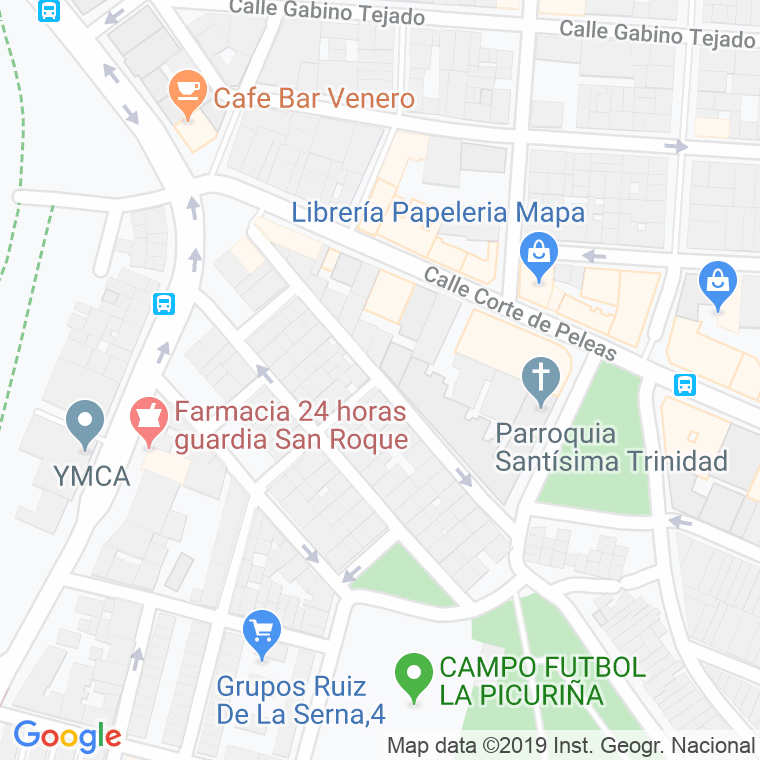 Código Postal calle Milagros, De Los, plaza en Badajoz