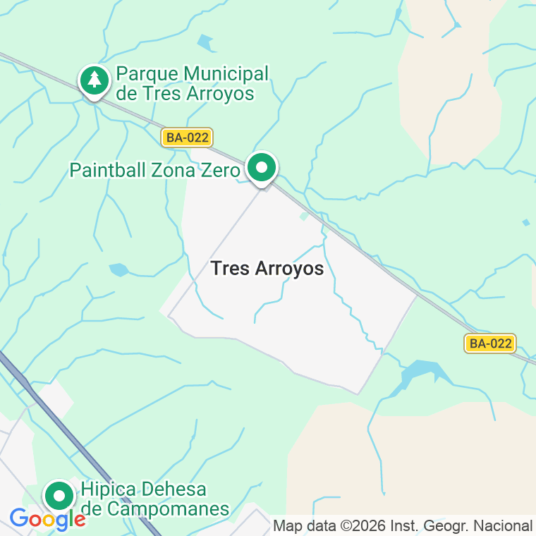 Código postal de Lugar Tres Arroyos en Urbanizacion Tres Arroyos
