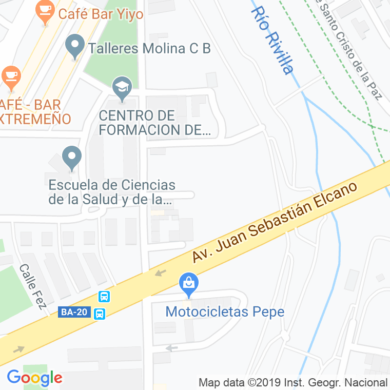 Código Postal calle Alonso Cardenas Cano en Badajoz
