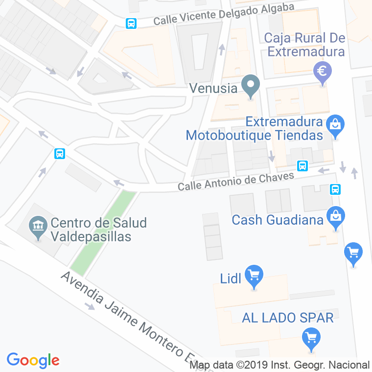 Código Postal calle Antonio Chaves en Badajoz