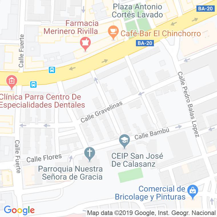 Código Postal calle Castillejos en Badajoz