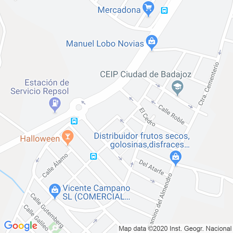 Código Postal calle Aracauria, La en Badajoz