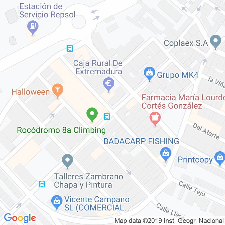 Código Postal calle Cocotero, El en Badajoz