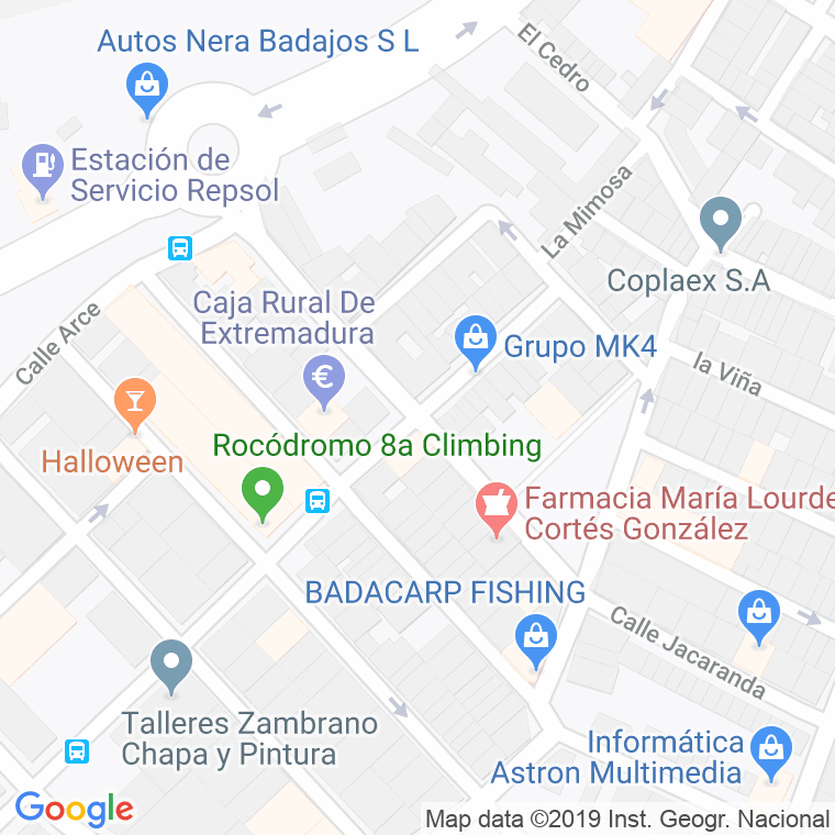 Código Postal calle Hibisco en Badajoz