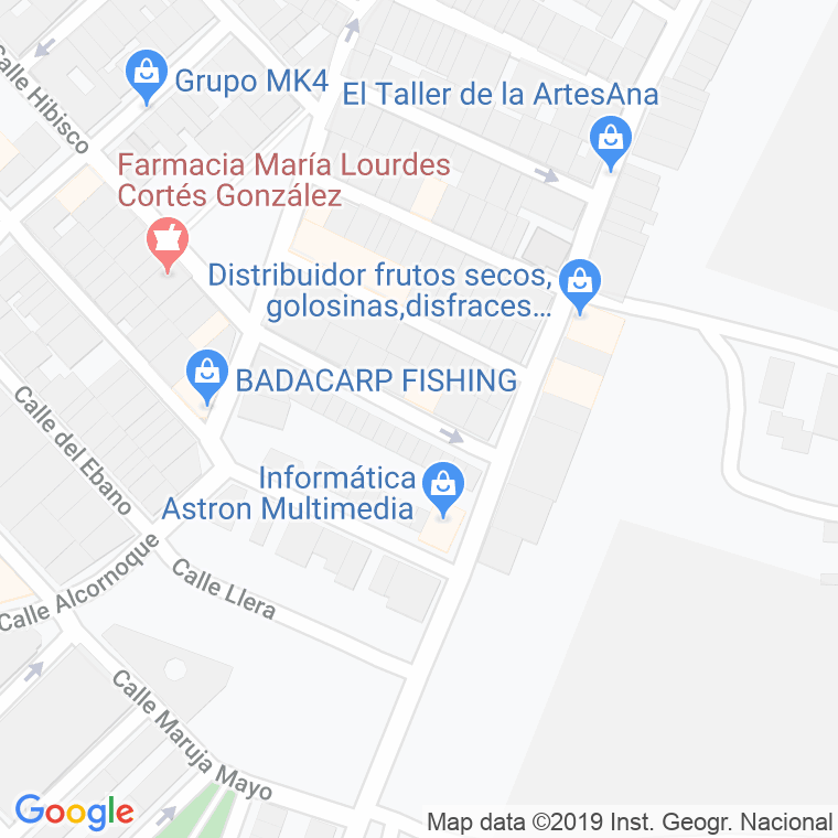 Código Postal calle Jacaranda en Badajoz