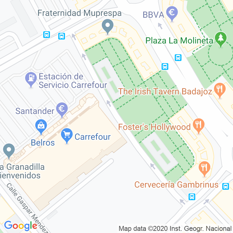 Código Postal calle Juana Simeon Vidarte en Badajoz