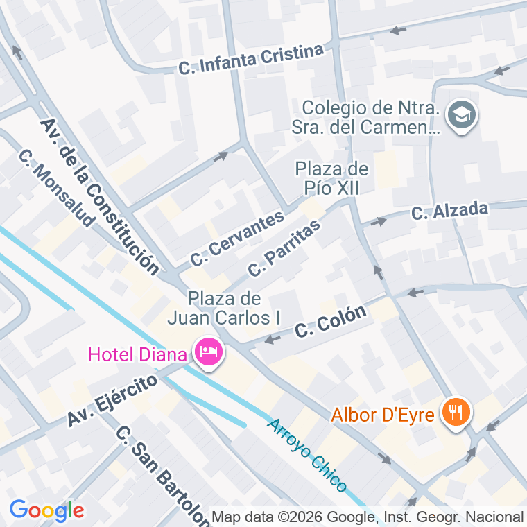 Código postal de Calle Parritas en Villafranca de los Barros
