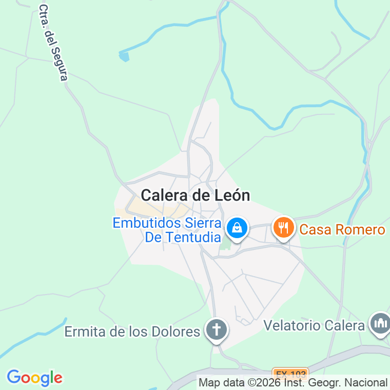 Código postal de Trva Guardia Civil en Calera de Leon