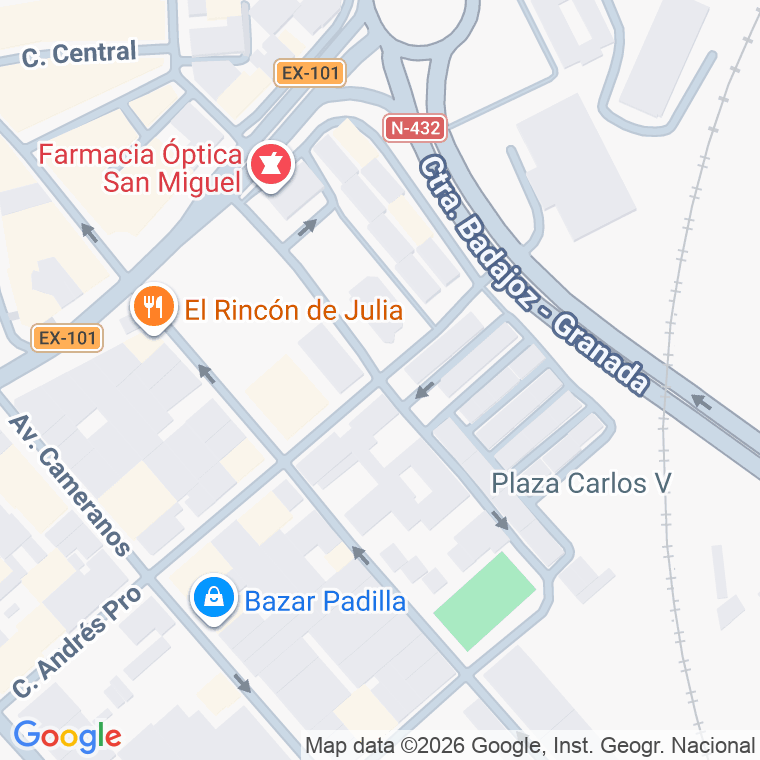 Código postal de Calle Garcia Laso de la Vega en Zafra