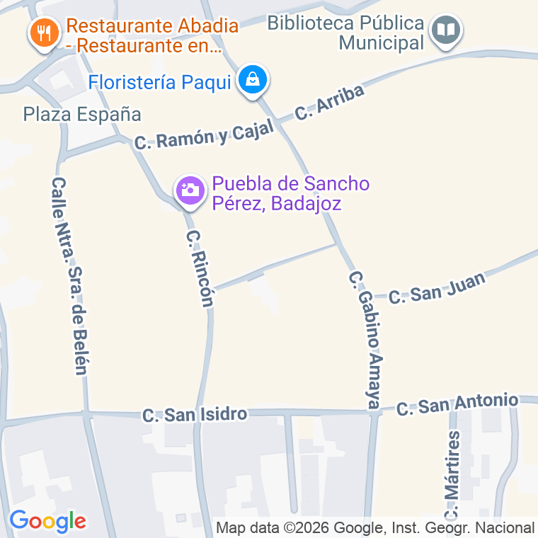 Código postal de Calle Gabriel y Galan en Puebla de Sancho Perez