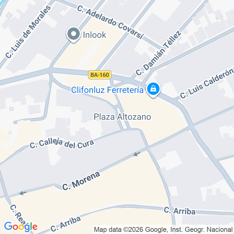Código postal de Plaza Altozano en Puebla de Sancho Perez