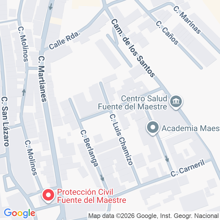 Código postal de Calle Machuca en Fuente del Maestre