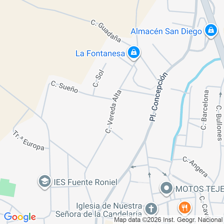 Código postal de Calle Vereda Alta en Fuente del Maestre