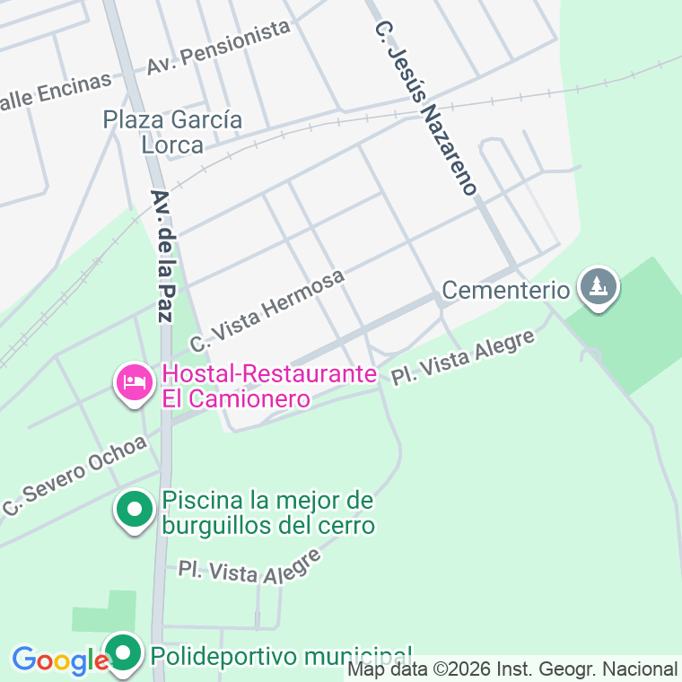 Código postal de Plaza Vista Alegre en Burguillos del Cerro