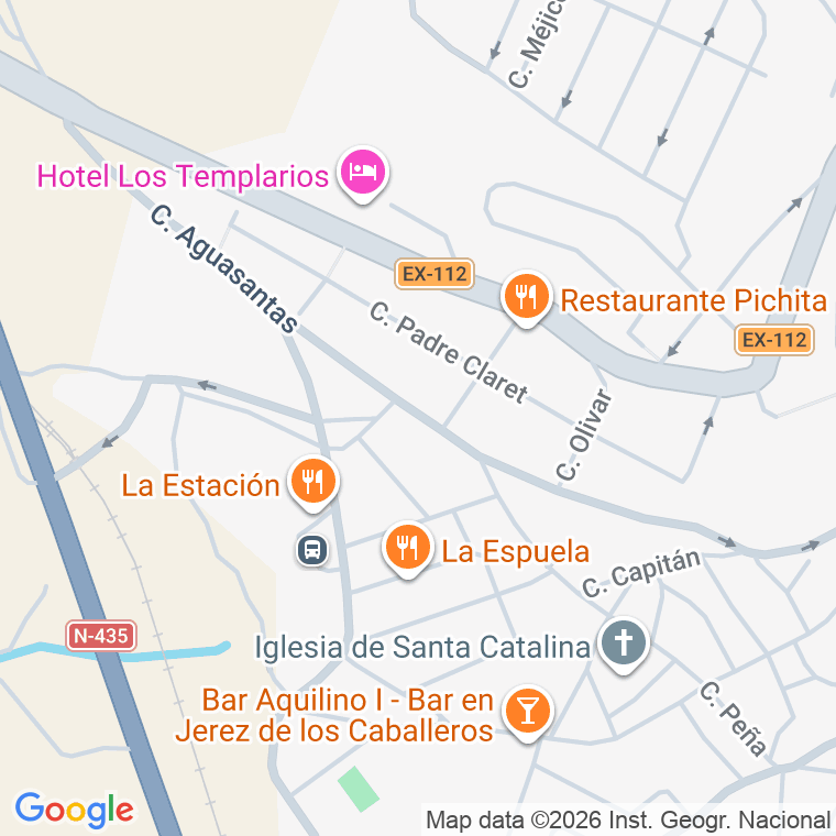 Código postal de Calle Aguasantas en Jerez de los Caballeros