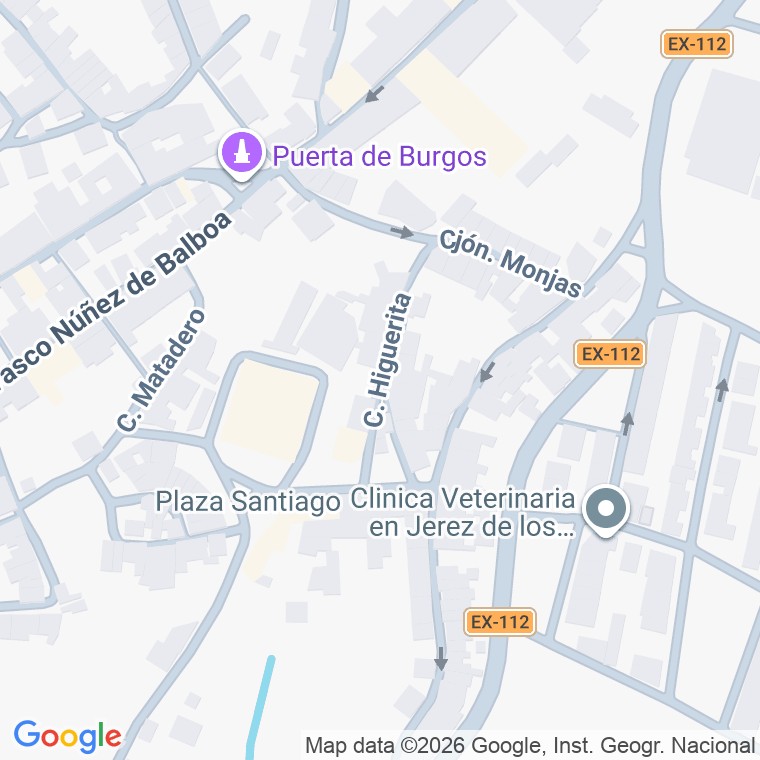 Código postal de Calle Higuerita en Jerez de los Caballeros