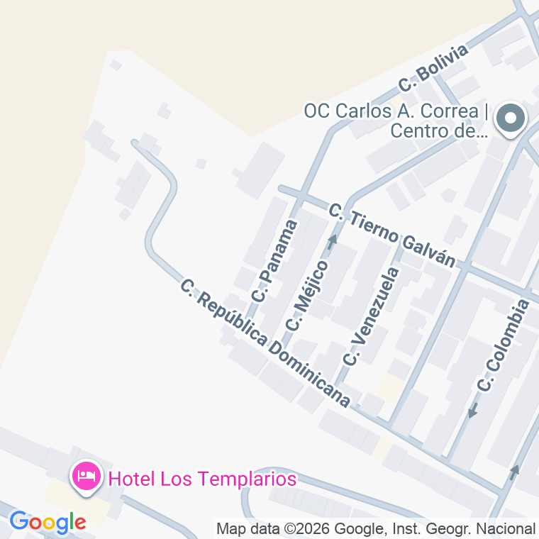 Código postal de Calle Panama en Jerez de los Caballeros