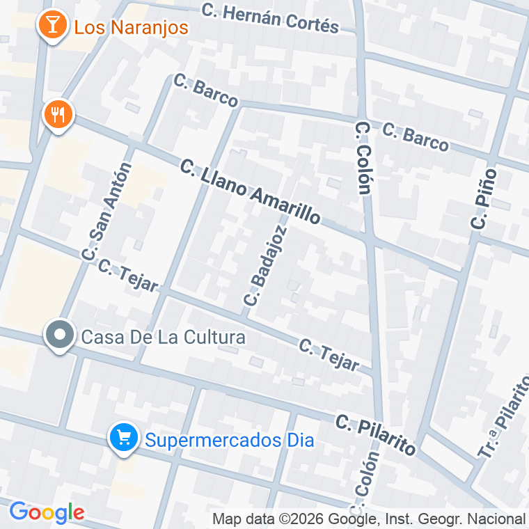 Código postal de Calle Badajoz en Talarrubias