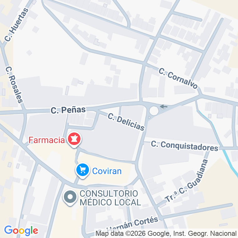 Código postal de Calle Delicias en San Pedro de Merida