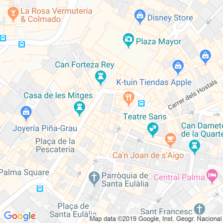 Código Postal calle Argenters en Palma de Mallorca