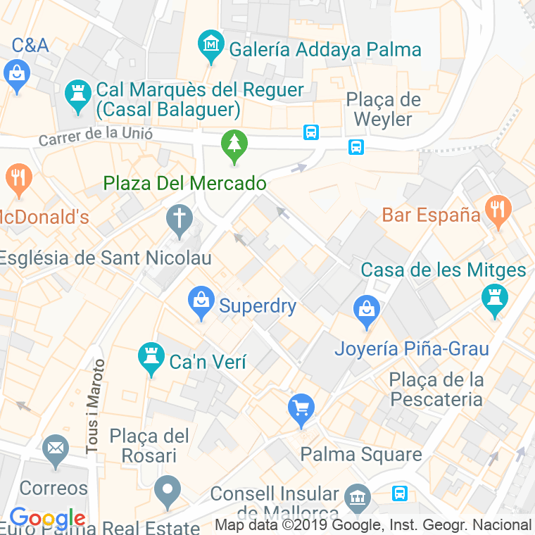 Código Postal calle Can Danus en Palma de Mallorca