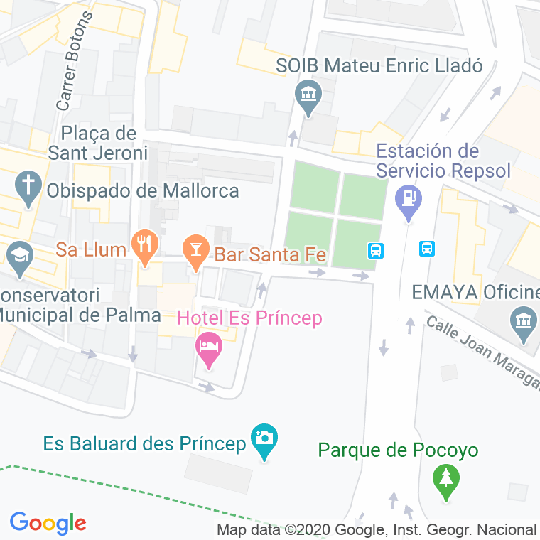 Código Postal calle Esglesia De Santa Fe en Palma de Mallorca