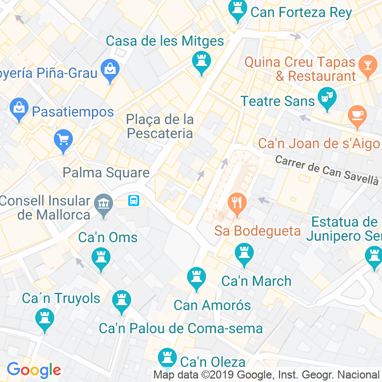 Código Postal calle Fideus en Palma de Mallorca