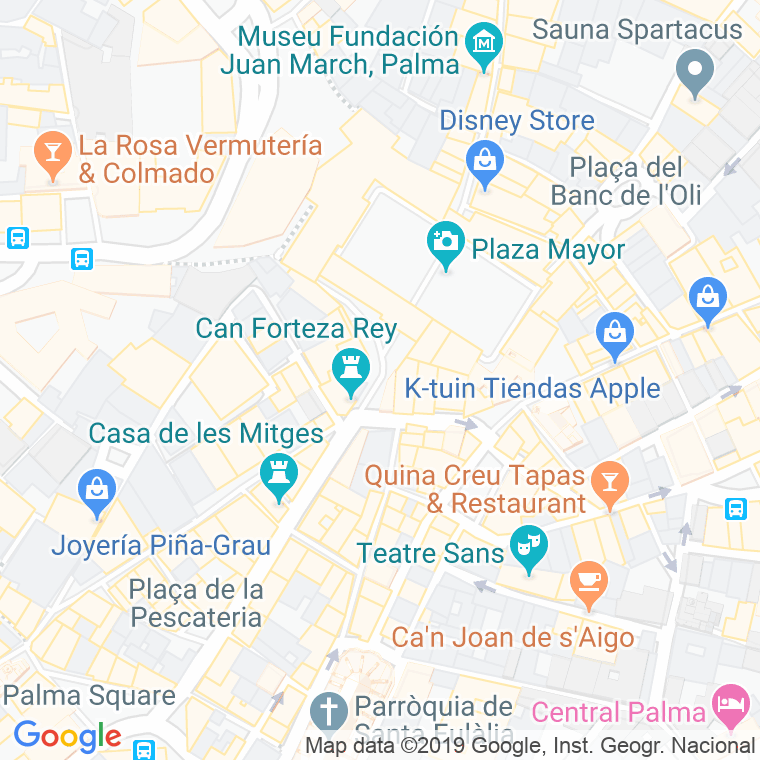 Código Postal calle Marques Del Palmer, plaça en Palma de Mallorca