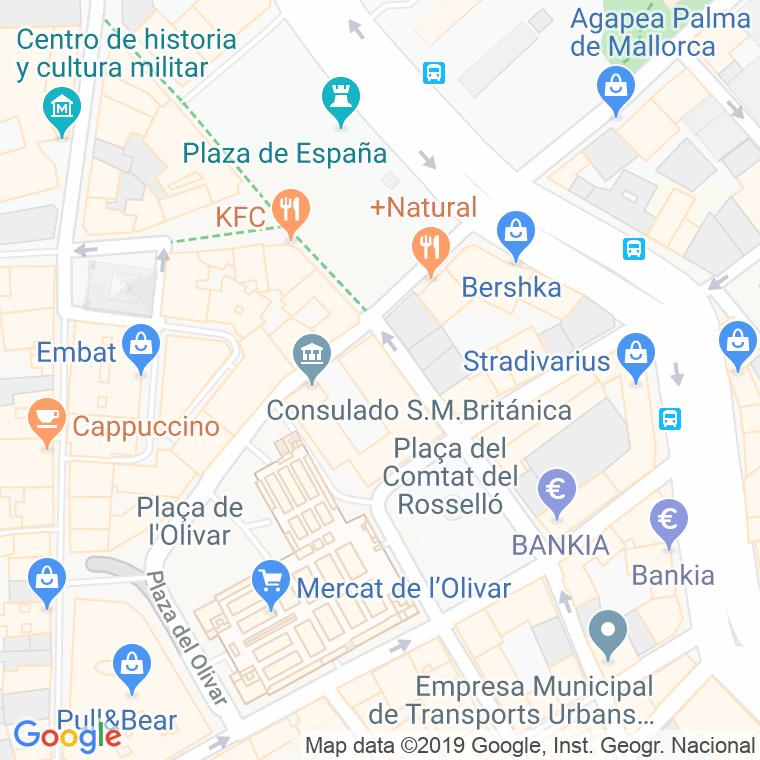 Código Postal calle Caputxins, Dels, convent en Palma de Mallorca