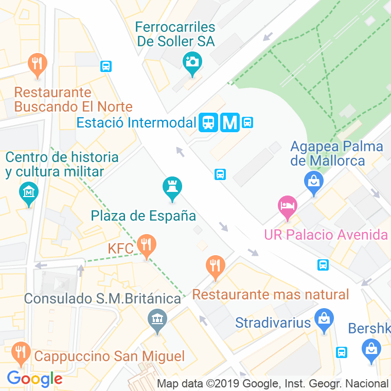 Código Postal calle Espanya, plaça en Palma de Mallorca