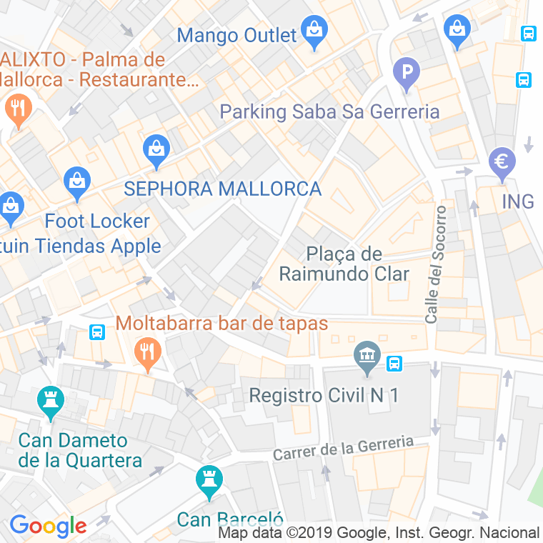 Código Postal calle Flassaders en Palma de Mallorca