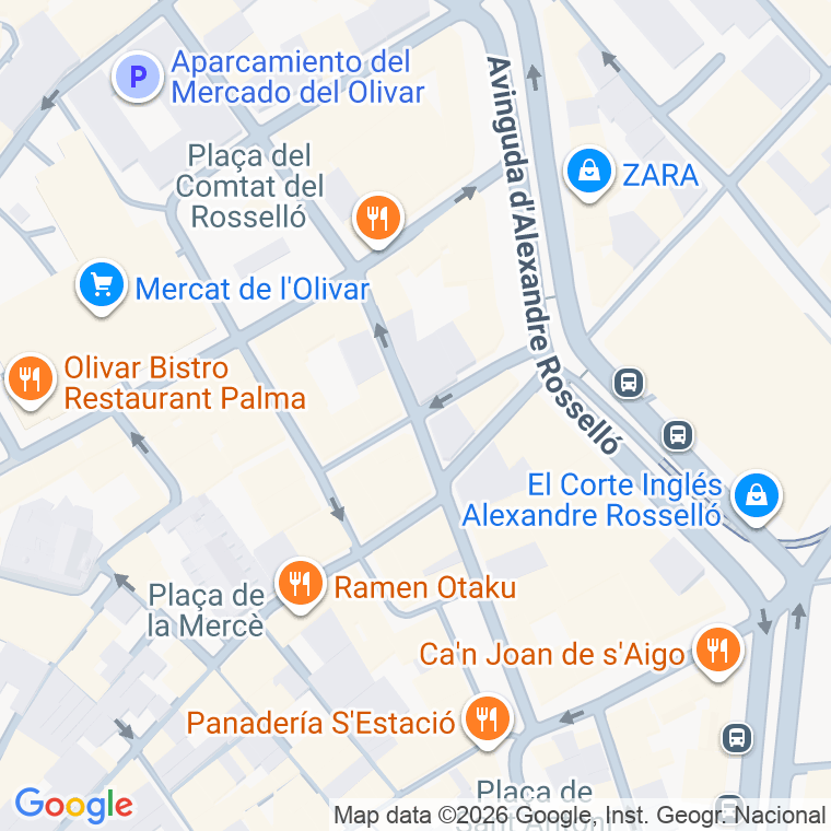 Código postal de Josep Anselm Clave en Palma de Mallorca
