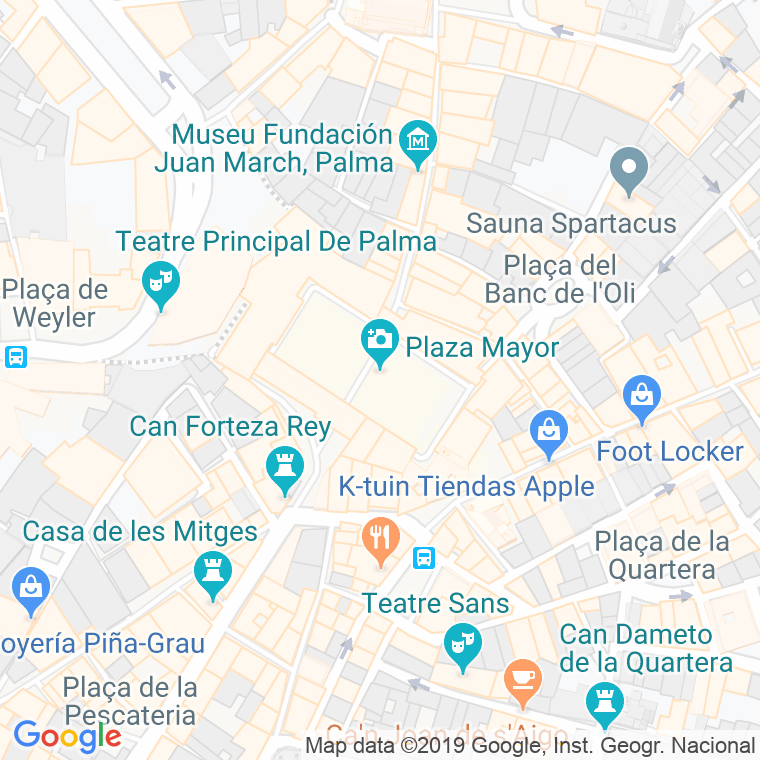 Código Postal calle Major, plaça en Palma de Mallorca