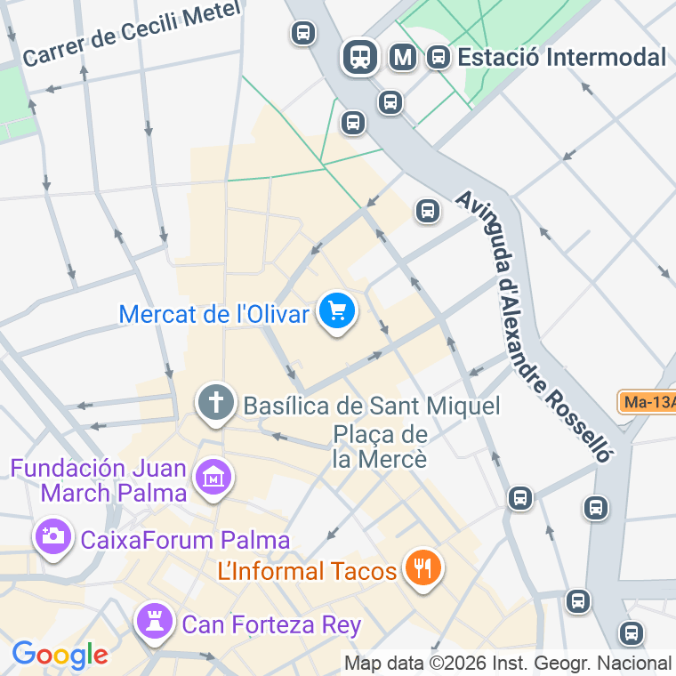 Código postal de Olivar, Mercado en Palma de Mallorca