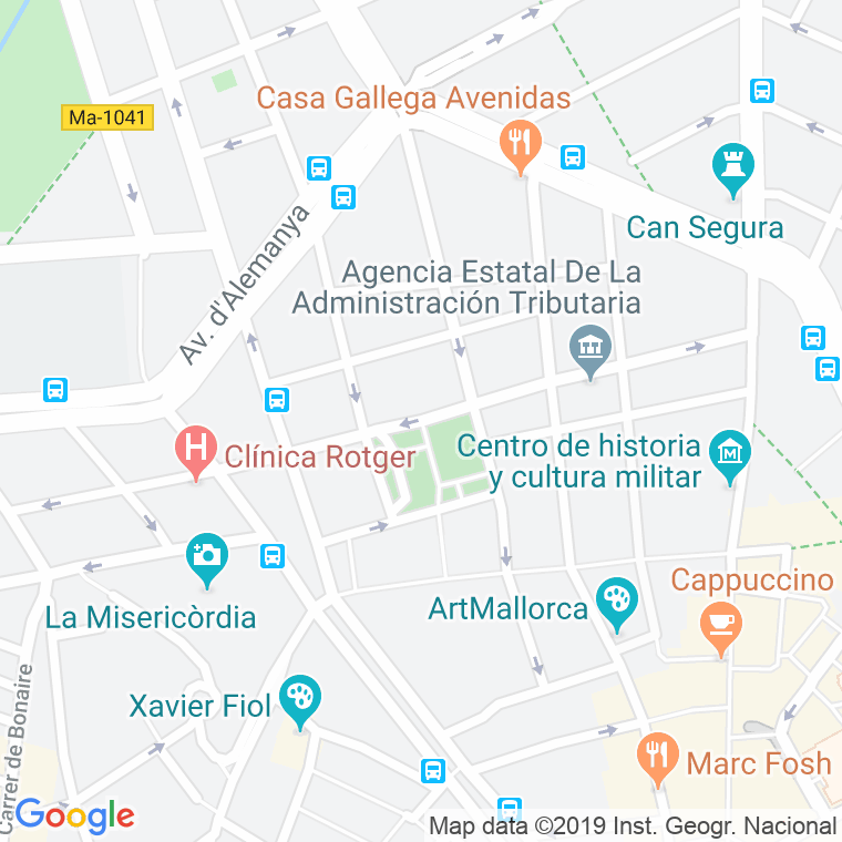 Código Postal calle Bisbe Berenguer De Palou, plaça en Palma de Mallorca