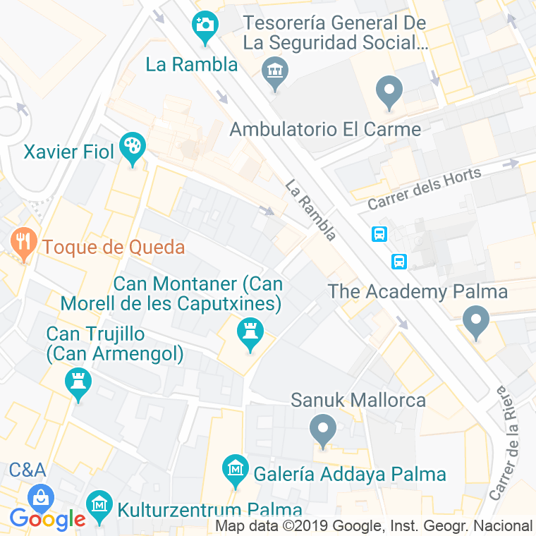 Código Postal calle Can Canals en Palma de Mallorca