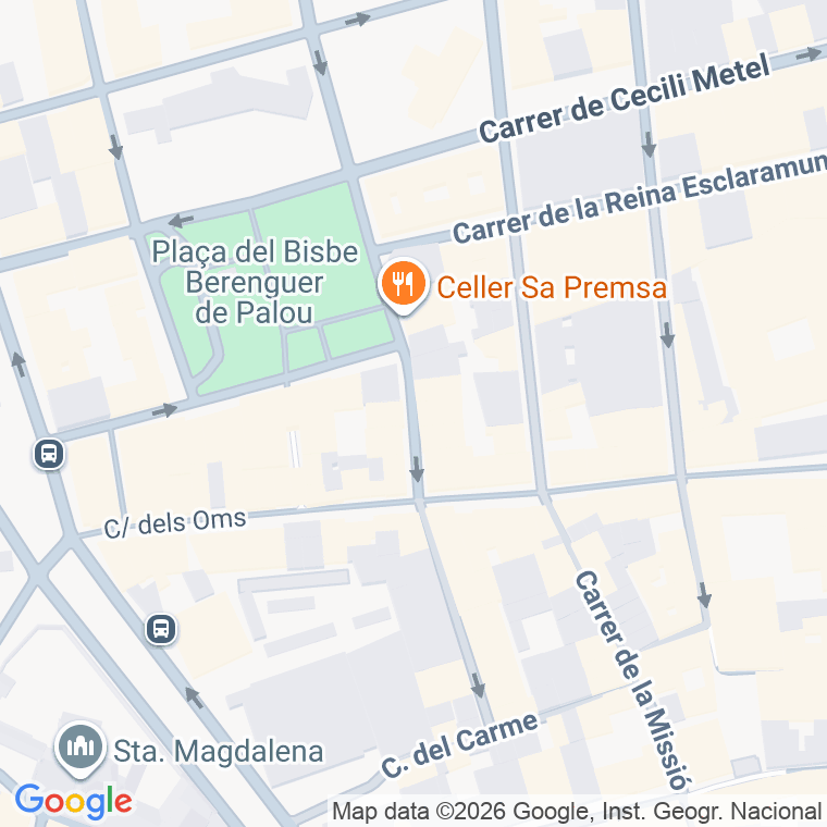 Código postal de Cardenal Pou en Palma de Mallorca