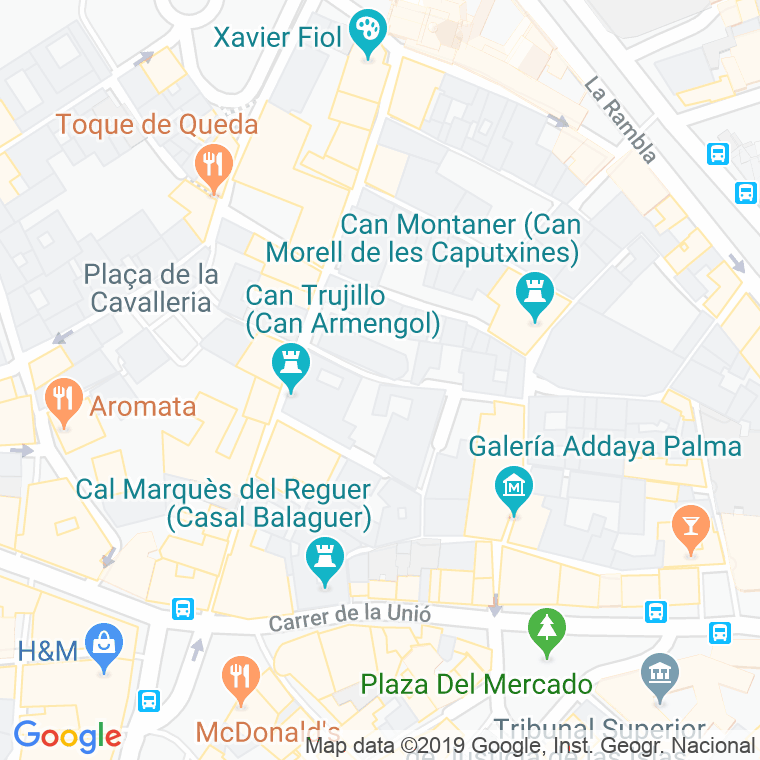 Código Postal calle Sagristia Sant Jaume en Palma de Mallorca