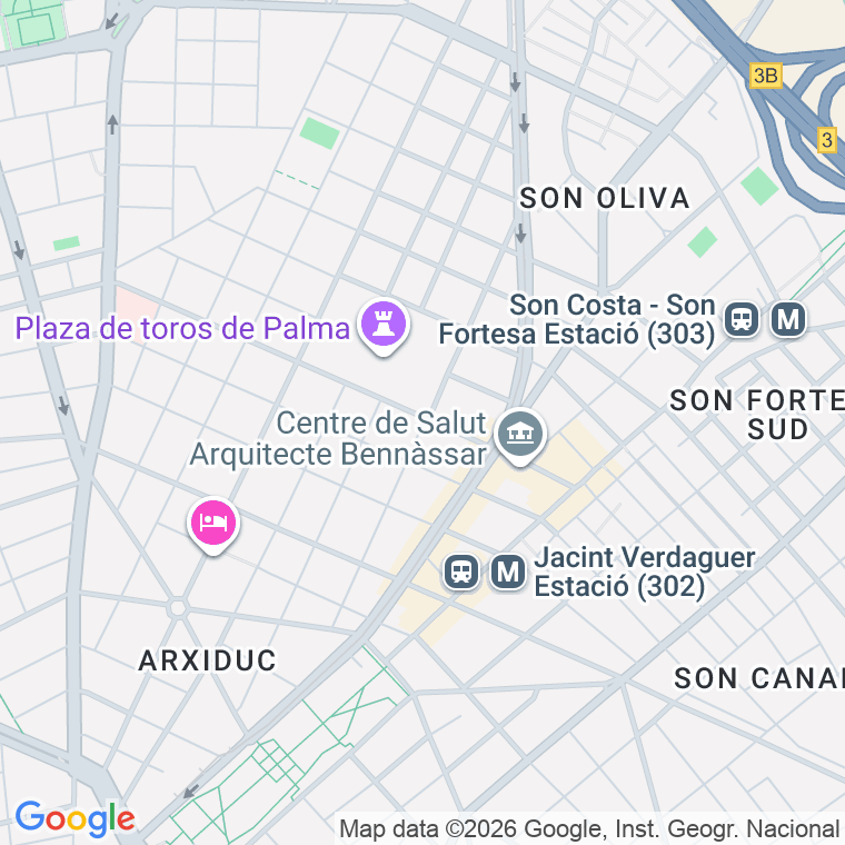 Código postal de Jaume Ferran en Palma de Mallorca