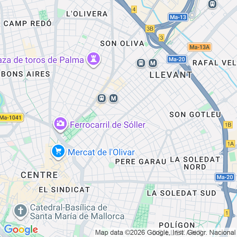 Código postal de Cañonero Dato en Palma de Mallorca