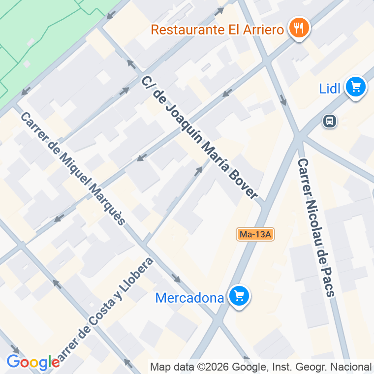Código postal de Marconi, Passatge en Palma de Mallorca