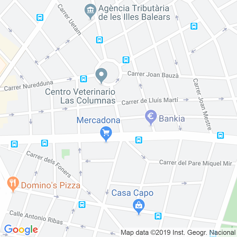 Código Postal calle Francesc Barcelo I Combis en Palma de Mallorca