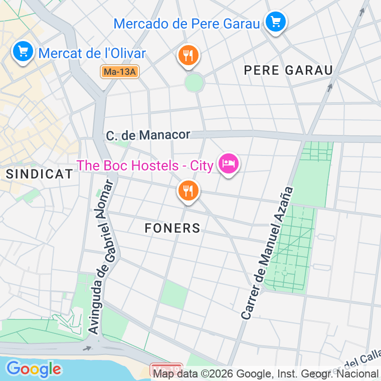 Código postal de General Ricardo Ortega en Palma de Mallorca