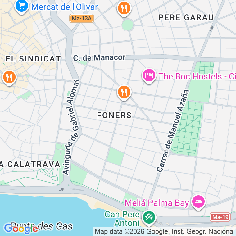 Código postal de Joan Alcover en Palma de Mallorca