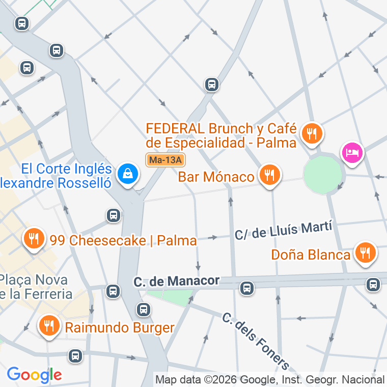 Código postal de Nuredduna en Palma de Mallorca